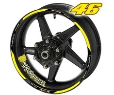 Motociklų „Monster VR 46“ ratlankių lipdukai, juostelės, lipdukai, „Honda“, „BMW“, „Yamaha“, „Kawasaki“