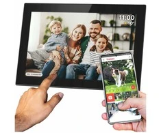 Nuotraukų rėmelis 10.1" WiFi FRAMEO skaitmeninis rėmelis juodas