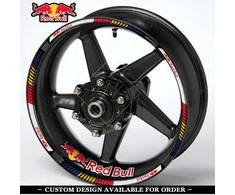 RedBull stiliaus motociklo ratlankių lipdukų rinkinys
