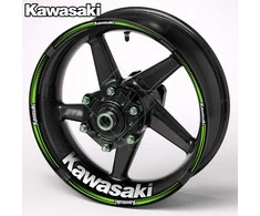 Sportiniams KAWASAKI motociklams skirti ratlankių lipdukai – tvirta juosta