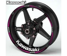 Sportinių KAWASAKI motociklų ratlankių lipdukai – patvarus lipdukų rinkinys