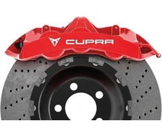 Cupra stabdžių suportų lipdukai – logotipo, karščiui atsparūs, 6 vnt.