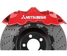 Mitsubishi stabdžių suportų lipdukai – suderinami, karščiui atsparūs, 6 vnt.