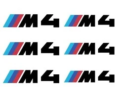 BMW M4 stabdžių suportų lipdukai – sport tuning, karščiui atsparūs, 6 vnt.