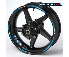 Suzuki GSX-R ratlankių lipdukai – mėlyni 16 vnt.