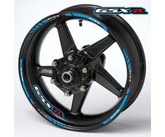 SUZUKI GSX-R ratlankių lipdukų rinkinys Pilnas rinkinys 2 ratams – iš viso 20 lipdukų.