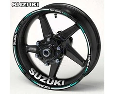 Suzuki motociklo ratlankių lipdukų komplektas – sportiniams moto skirti ratų lipdukai