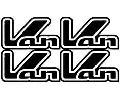 Suzuki Motorcycle Stickers Motociklo lipdukai Suzuki VanVan, retro stiliaus, 2 vnt.