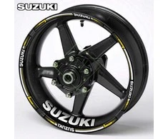 Suzuki sportinių motociklų ratlankių lipdukai – pilnas ratų lipdukų rinkinys
