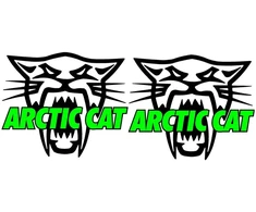 Technikos lipdukai Arctic Cat, su laukinės katės motyvu, kontūrinio dizaino, juodos spalvos, 2 vnt.