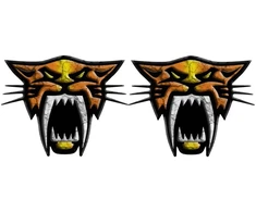 Technikos lipdukai Arctic Cat, su laukinės katės motyvu, auksinės spalvos, 2 vnt.