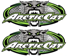 Technikos logotipo lipdukai Arctic Cat, rombo formos, apvalaus dizaino, 2 vnt.