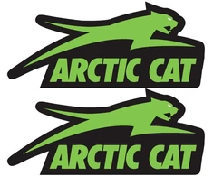 Technikos užrašo lipdukai Arctic Cat, žalios spalvos, 2 vnt.
