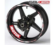 Universalus motociklo ratlankių lipdukų rinkinys MOTUL Superbike pasaulio čempionatui