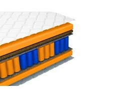 Vaikiškas kišeninis čiužinys 120x200 su kokoso sluoksniu dvipusis 17 cm kietas / vidutinio kietumo