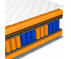 Vaikiškas kišeninis čiužinys 80x200 su kokoso sluoksniu 17 cm saugus