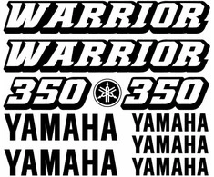 Yamaha 350 Warrior lipdukų rinkinys