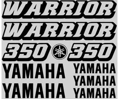 Yamaha 350 Warrior motociklo lipdukų rinkinys