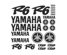 Yamaha R6 Exup motociklo logotipo lipdukų rinkinys, vinilo lipdukai