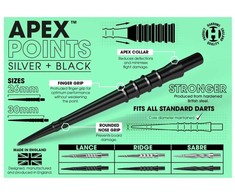 Metalinės adatos Harrows Apex Points Lance, 26 mm ilgio