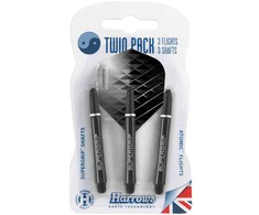 Harrows Twin Pack Supergrip koteliai + Atomic plunksnos HS-TNK-000013681