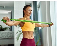 SMJ Sport fitnesas lengvo pasipriešinimo juosta 0.35 mm EX035