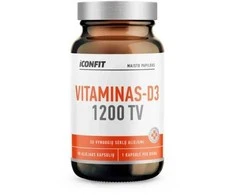 ICONFIT Vitaminas D3 1200 TV, 90 kapsulių