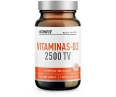 ICONFIT Vitaminas D3 2500 TV, 90 kapsulių