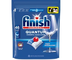 Indaplovių kapsulės FINISH Powerball Quantum All in 1, 46 vnt.