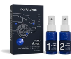 Nanotekas NANO DANGA Automobilio kėbului, ratlankiams ir žibintams, 2×60 ml