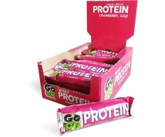 Proteino batonėlis GO ON spanguolių ir goji skonio, 24 x 50 g