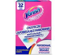 Servetėlės skalbimui VANISH Anti Colour Transfer, 16 vnt.