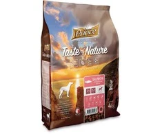 Sausas ėdalas šunims begrūdis PRINCE PREMIUM TASTE OF NATURE su lašiša ir batatais, 4kg