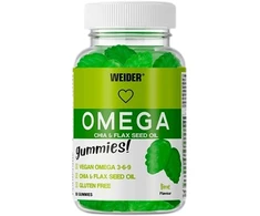 Vitaminų guminukai WEIDER Lime Omega + Chia + Linų sėmenų aliejus, 50 vnt.