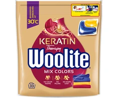 Skalbimo kapsulės WOOLITE MIX COLORS, 33 vnt.