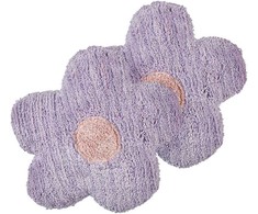 Beliani Rinkinys 2 dekoratyvinės pagalvės SORREL Medvilnė 30 x 30 cm Violetinis Flower