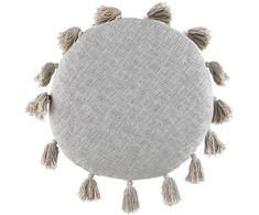 Beliani Rinkinys 2 dekoratyvinės pagalvės MADIA Medvilnė 45 x 45 cm Pilka Solid
