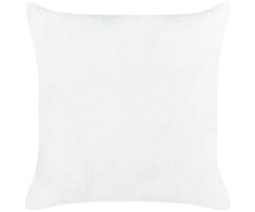 Beliani Rinkinys 2 dekoratyvinės pagalvės MINDALA Linas 50 x 50 cm Balkšvos spalvos Su užrašais