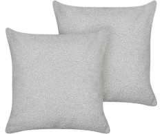 Beliani Rinkinys 2 dekoratyvinės pagalvės LEUZEA Boucle 45 x 45 cm Saw Unity