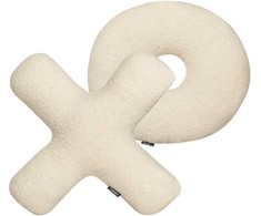Beliani Rinkinys 2 HESPERIS Boucle Kremas Solid Cushions