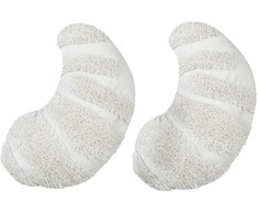 Beliani Rinkinys 2 dekoratyvinės pagalvės SNOWDROP Medvilnė 40 x 25 cm Baltas