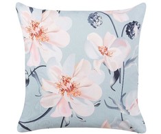 Beliani 2 sodo pagalvėlių komplektas APRICALE gėlių raštas 45 x 45 cm mėlynas