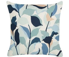 Beliani 2 sodo pagalvių rinkinys VEGLINO augalų raštas 45 x 45 cm mėlynas