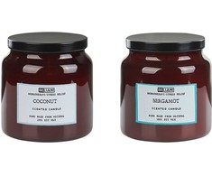 Beliani 2 sojų kvapiosios žvakės bergamotės/kokoso ABSOLUTE ALCHEMY Lumarko!