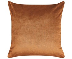 Beliani Lumarko 2 Veliūrinės dekoratyvinės pagalvės su lapeliais 45 X 45 cm Oranžinė saulėgrąža!