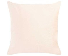 Beliani Rinkinys 2 dekoratyvinės pagalvės YARROW Velvet 45 x 45 cm Kremas Geometrinis raštas