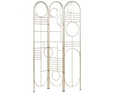 Beliani 3 dalių kambario pertvara TURANIA auksinė 100 cm 170 cm