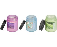 Beliani Rinkinys 3 FRUITY BLOOM kvapiosios žvakės Sojų vaškas Gaivios natos Gėlių natos