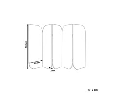 Beliani 5 panelių akustinė siena SHADY Pilka 400 cm 160 cm