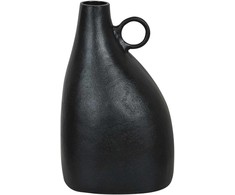 Beliani Wazon dekoracyjny NARBADA Metal 36 cm Juodas